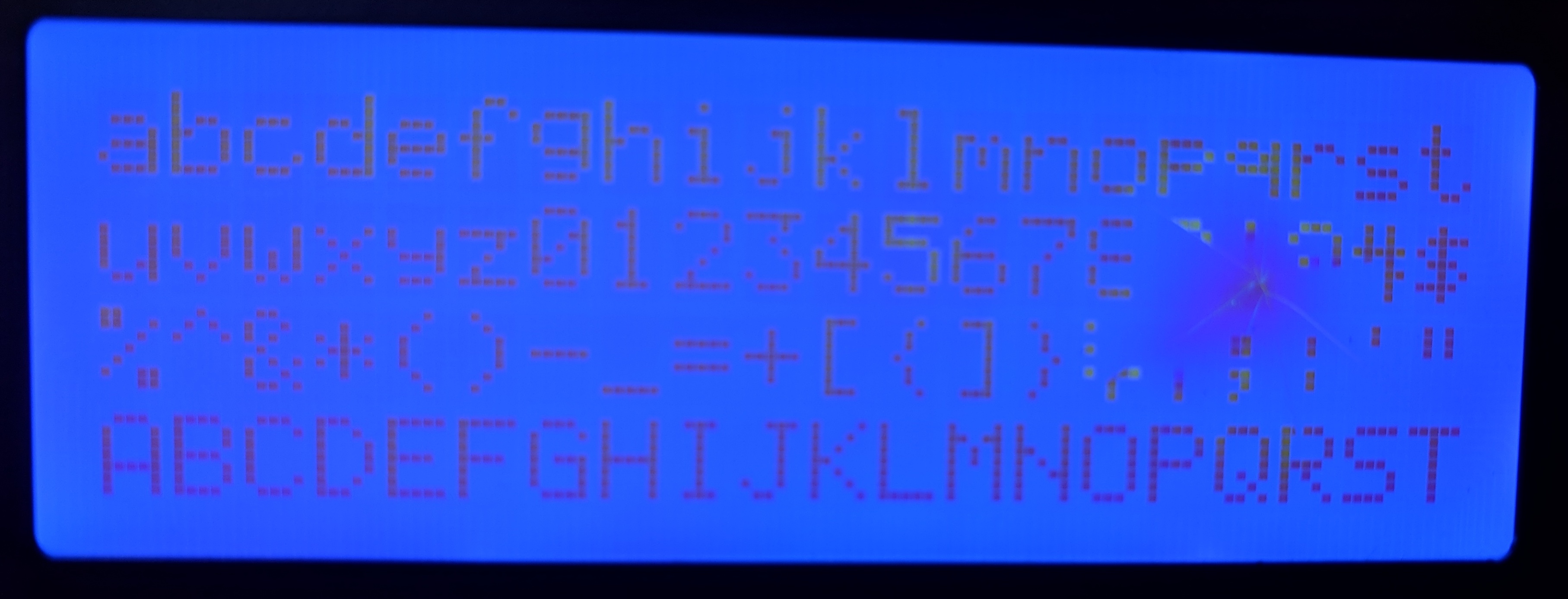 Taking a photo of a backlit LCD panel is surprisingly difficult.