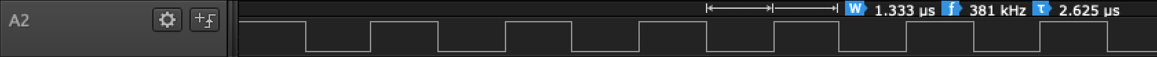 The earlier peaks here measure as 375KHz, so I cherry picked the best one.