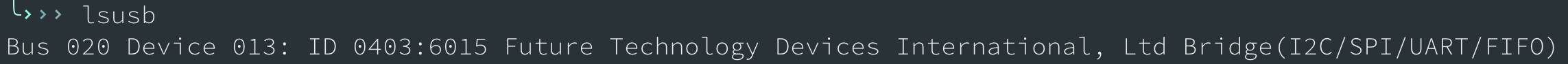 My shell history is chockers full of lsusb commands now.