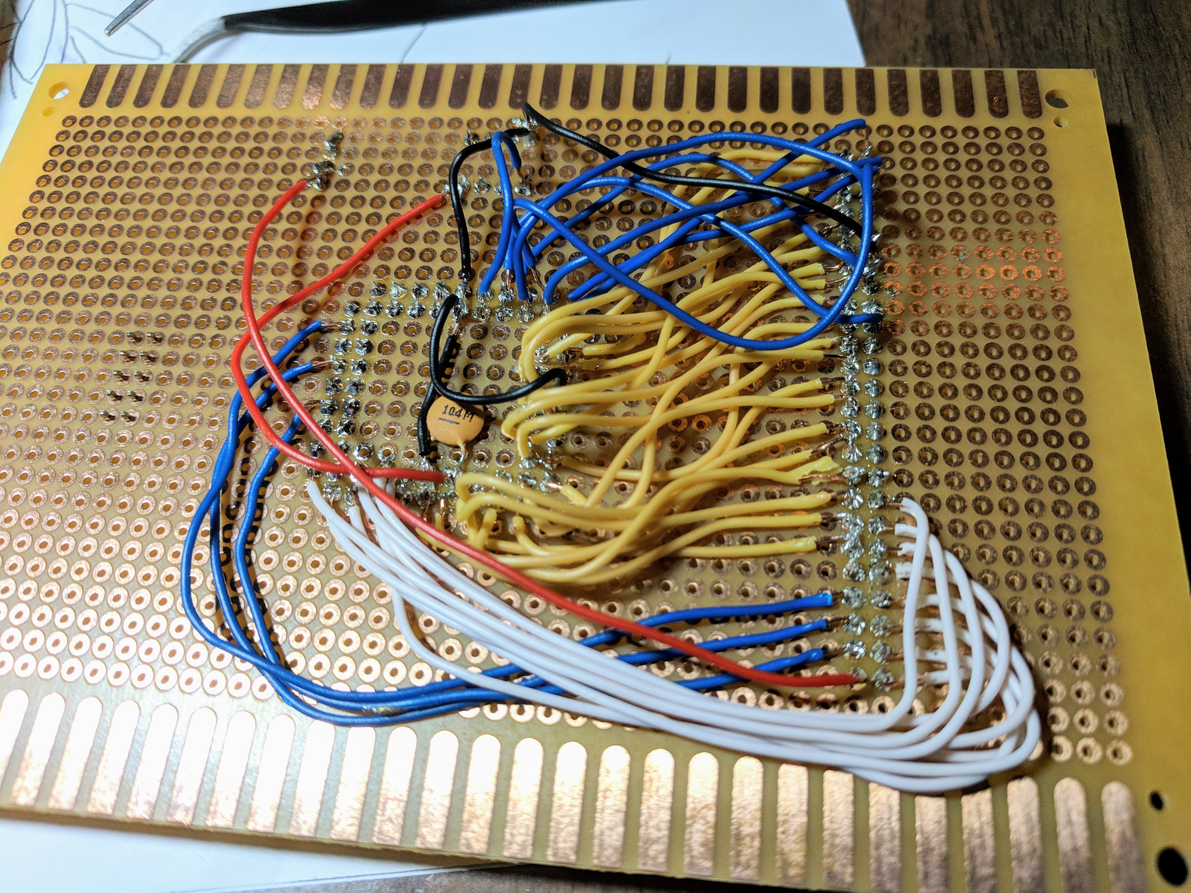 Marge! We need more red, blue, yellow, white, red, and black hookup wire!